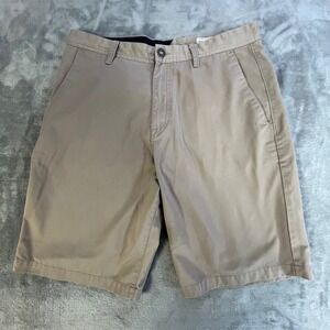 Volcom Frickin Modern Fit Shorts Mens 34 Khaki Chino Repreve A0911603